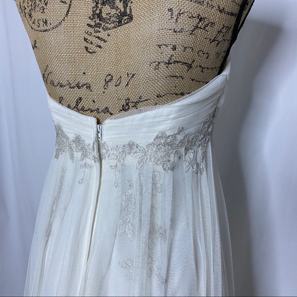 WTOO Strapless Floral Applique Wedding Dress - Picture 10 of 14